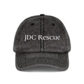 Vintage Embroidered Cap — "JDC Rescue" Distressed Baseball Hat