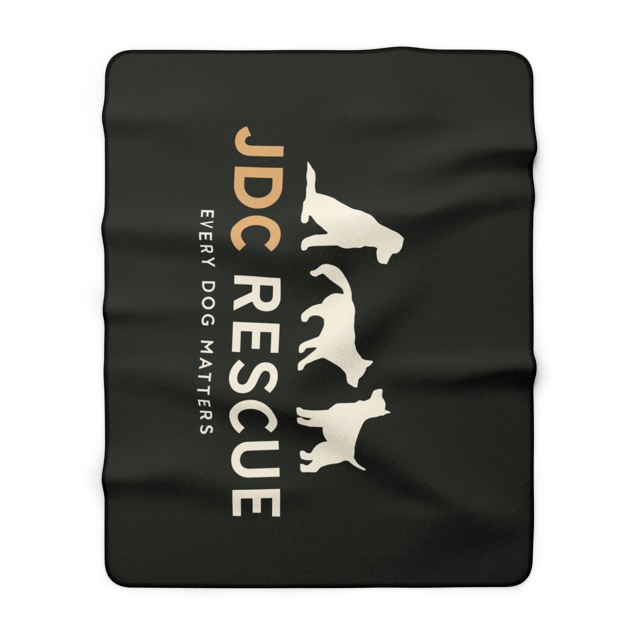 Pătură din Fleece Sherpa — JDC Rescue „Fiecare Câine Contează” Pătură moale pentru iubitorii de câini