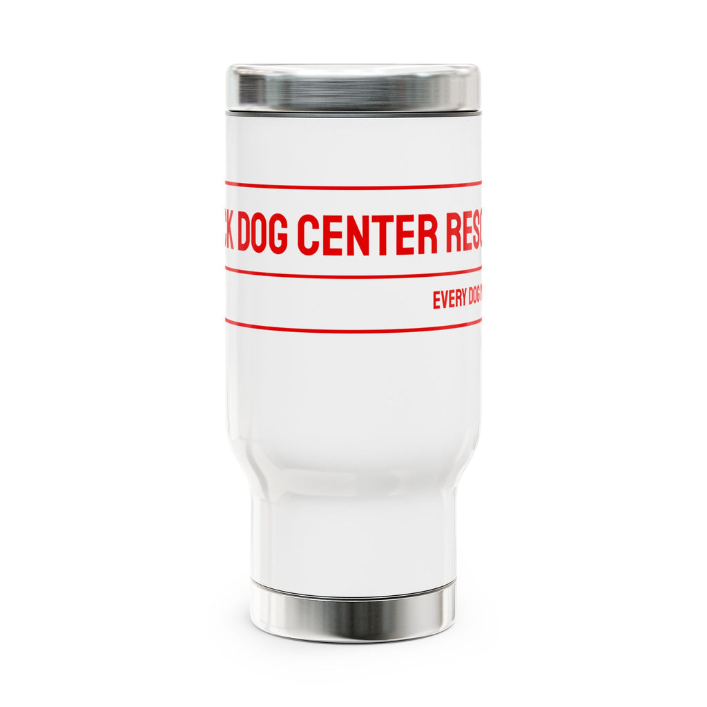 Cană de călătorie — „Jack Dog Center Rescue” Pahar termic din oțel inoxidabil de 400 ml cu mâner