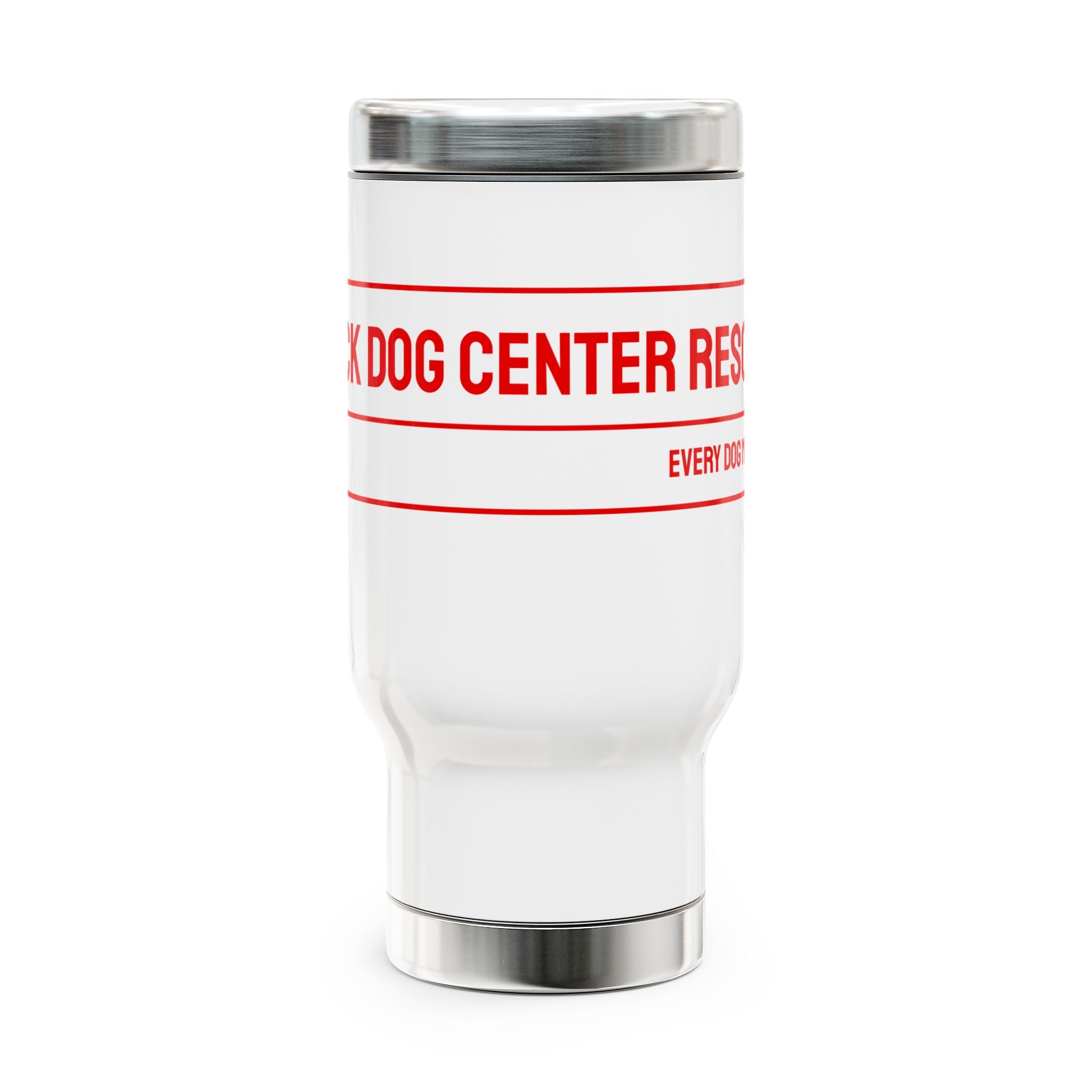 Travel Mug — 'Jack Dog Center Rescue' 14oz Stainless Steel Tumbler with Handle