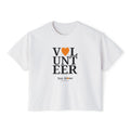Volunteer Heart Boxy Tee — "Not Alone" Women's Volunteer Shirt