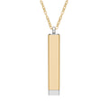 Engravable Sliding Bar Necklace — Hidden Message Stainless Steel Pendant