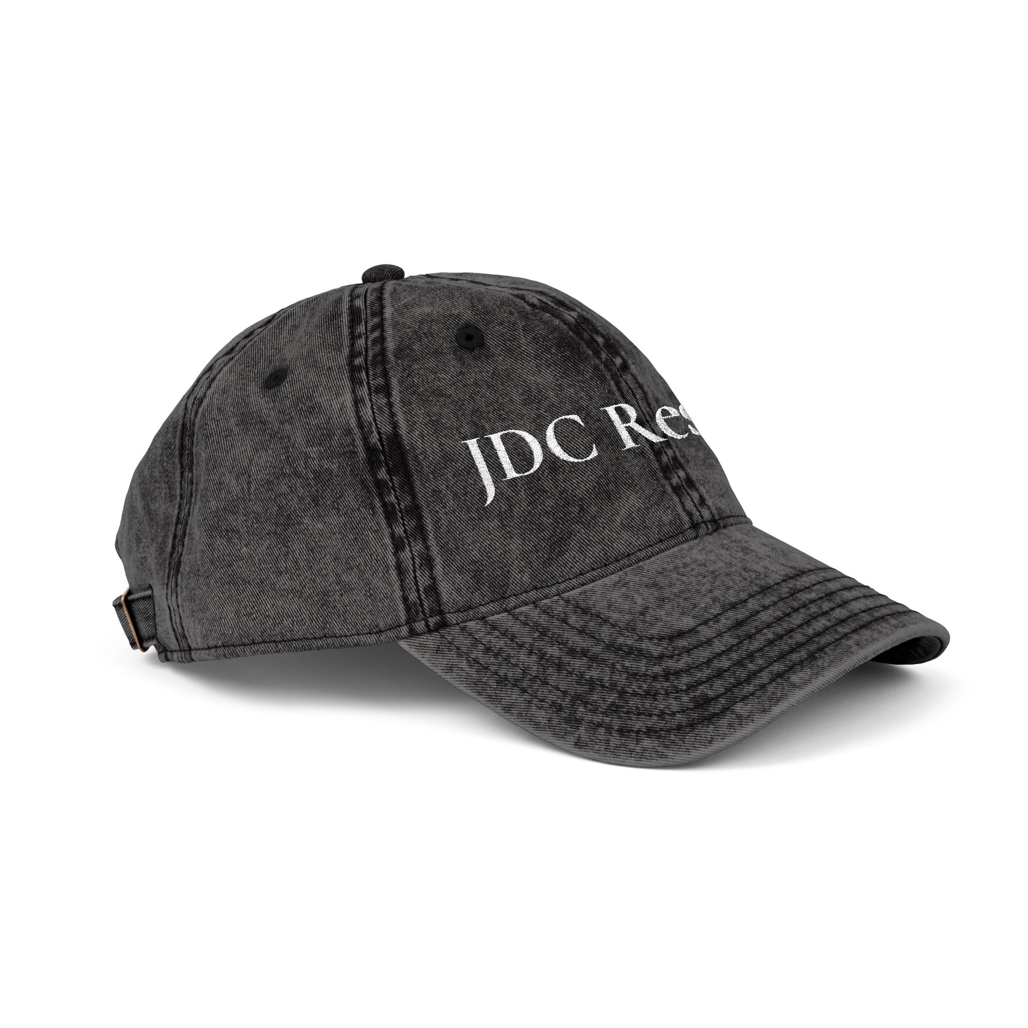 Vintage Embroidered Cap — "JDC Rescue" Distressed Baseball Hat
