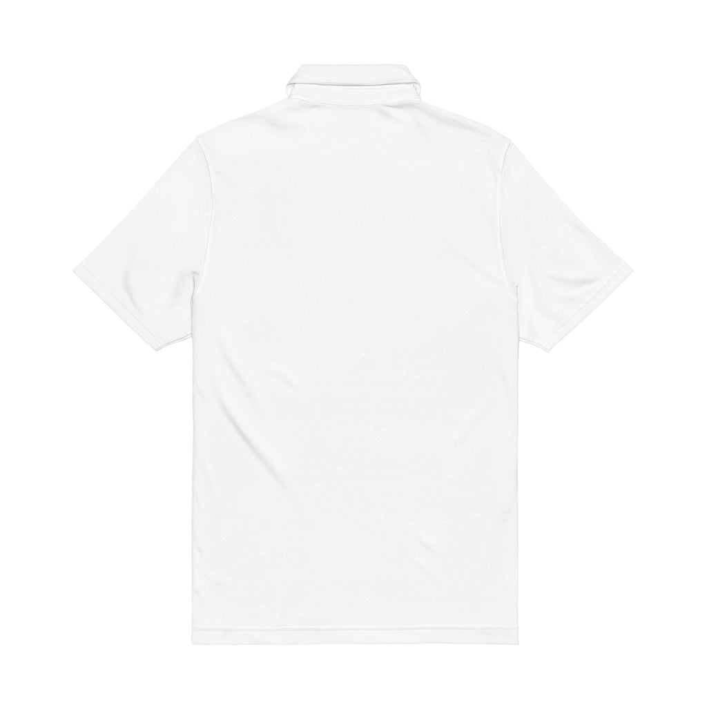 JDC Men's Embroidered Performance Polo — White Under Armour Logo