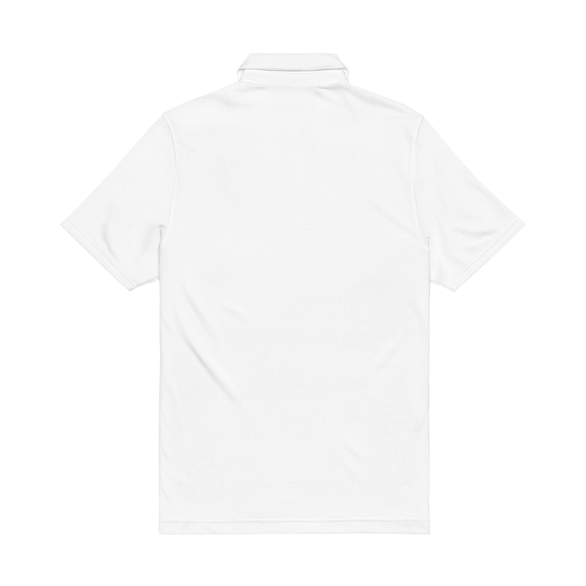 JDC Men's Embroidered Performance Polo — White Under Armour Logo