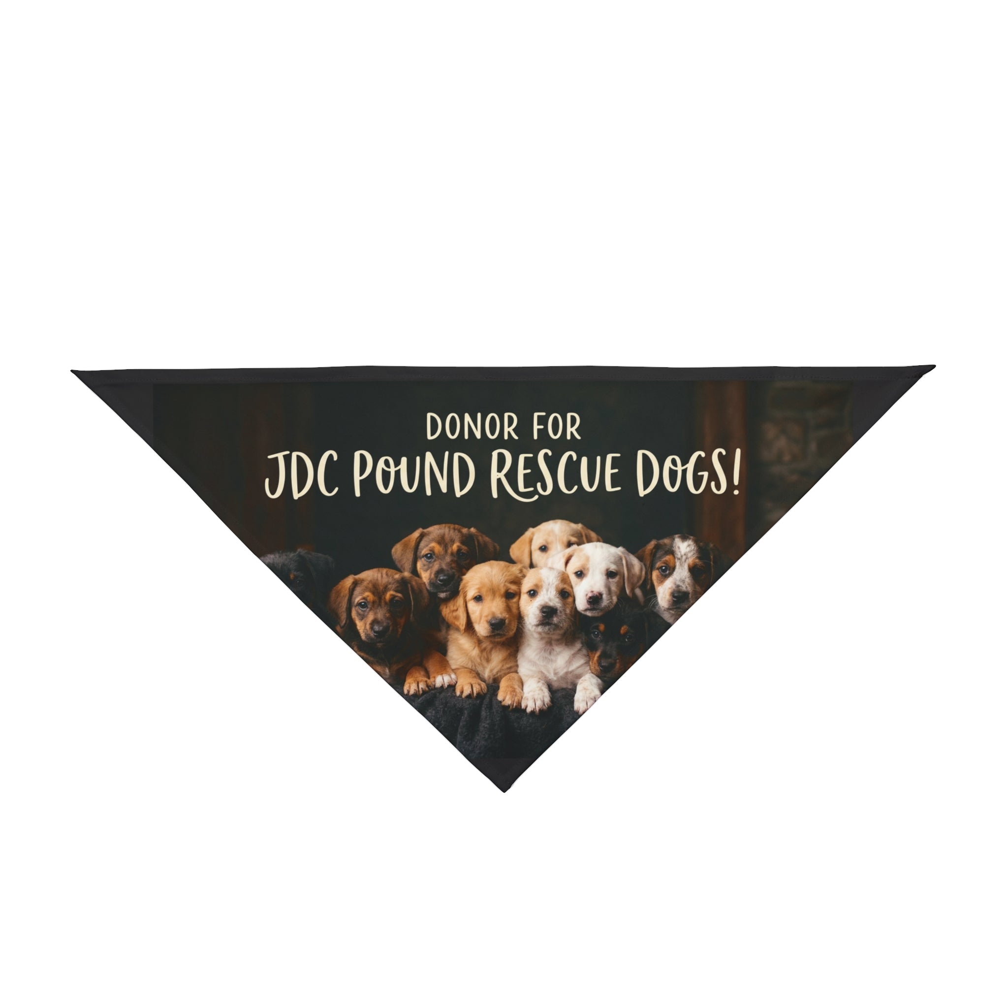 Pet Bandana — "Donor for JDC Pound Rescue Dogs" Puppy Rescue Fundraiser Bandana