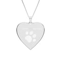 Heart Photo Pendant — Personalized Paw Print Necklace