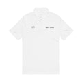 JDC Men's Embroidered Performance Polo — White Under Armour Logo